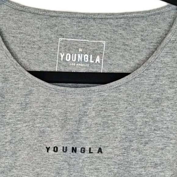 YoungLA Ultimate Hybrid T-Shirt 2X Gray Gym Running Streetwear Athletic L/S Top - Picture 4 of 9